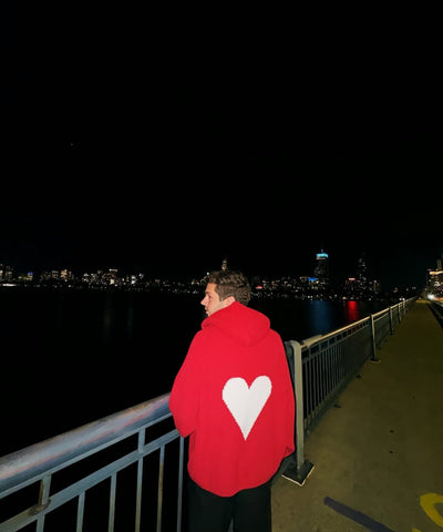 Knitted Heart Hoodie